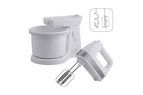 Orava SL-400 C ruční šlehač s nádobou,  400 W,  85 dB,  5 rychlostí,  2.5 l objem mísy,  pulzní spínač,  bílá2