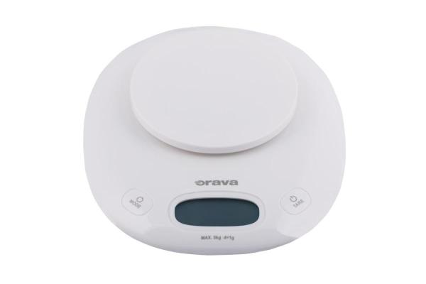 ORAVA EV-14 digitální kuchyňská váha s miskou, LCD displej, funkce TARE, přesnost 1 g1
