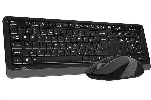 Súprava klávesnica + myš A4tech,  FG1010 FSTYLER,  bezdrôtová,  sivá2