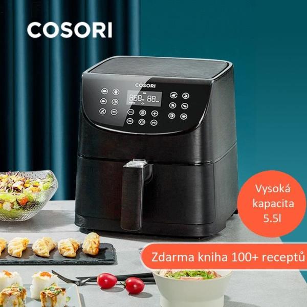 Cosori CP158-AF PREMIUM –  5.5L  horkovzdušná fritéza + 5x špíz a gril. rošt,  black6