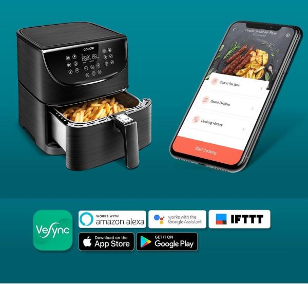 Cosori CS158-AF PREMIUM SMART horkovzdušná fritéza5