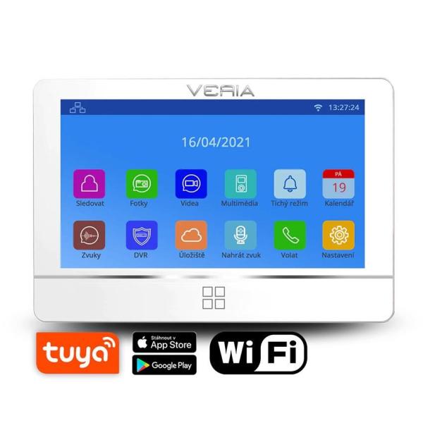 VERIA 8277B-W (Wi-Fi) série 2-WIRE LCD monitor videotelefonu,  bílý