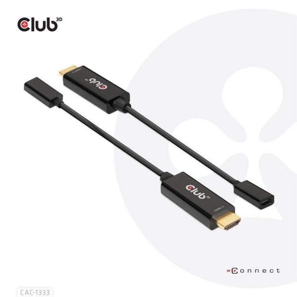 Club3D Aktívny adaptér HDMI na USB-C,  4K60Hz,  M/ F5