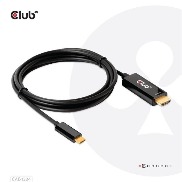 Club3D aktívny kábel HDMI na USB-C,  4K60Hz,  1.8m,  M/ M6