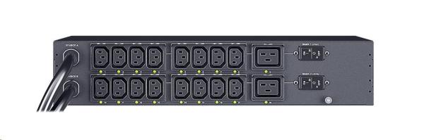 CyberPower Rack ATS Switched,  2U,  16A,  (13)C13,  (2)C19,  IEC 60309 32A (2) 3.05m1