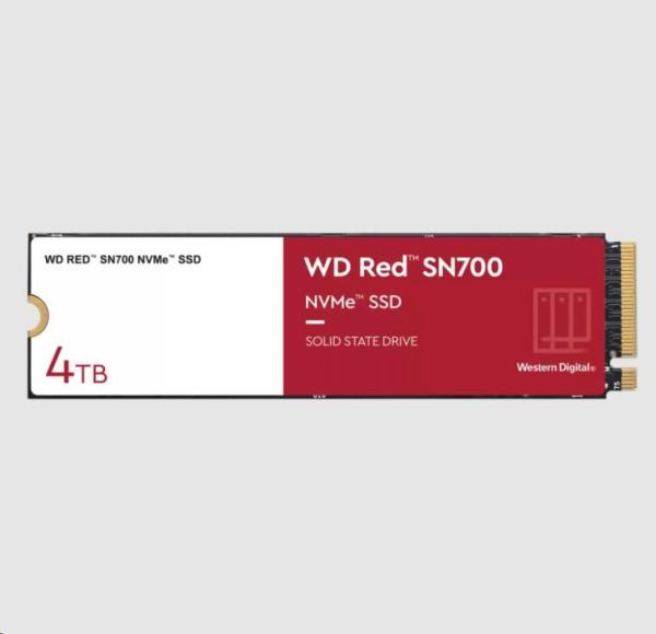 WD RED NVMe SSD 4TB PCIe SN700,  Geb3 8GB/ s,  (R:3400/ W:3100 MB/ s) TBW 5100