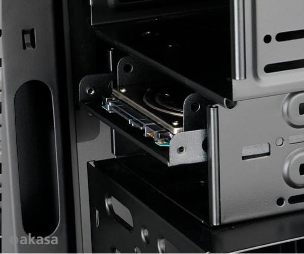 Montážna súprava AKASA pre 2, 5" HDD v 3, 5" pozícii,  2x 2, 5" HDD/ SSD,  2ks v balení,  čierna3