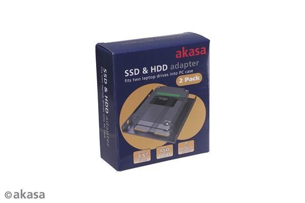 Montážna súprava AKASA pre 2, 5" HDD v 3, 5" pozícii,  2x 2, 5" HDD/ SSD,  2ks v balení,  čierna4