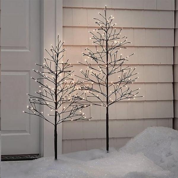 Solight LED venkovní stromek,  150cm,  360 LED,  teplé bílé světlo,  hnědá barva2