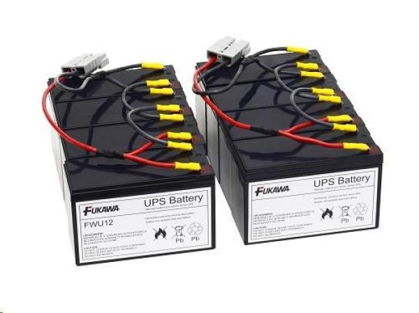 Batérie - FUKAWA FWU-12 náhradná sada batérií pre RBC12 (12V/7Ah, 8ks)