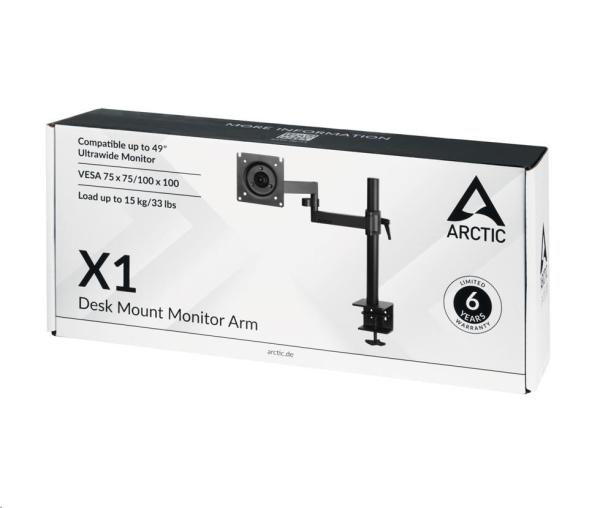Držiak monitora ARCTIC X1,  oceľ,  matná čierna2