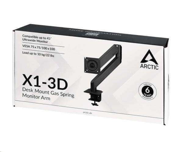 Držiak monitora ARCTIC X1-3D,  oceľ,  matná čierna9