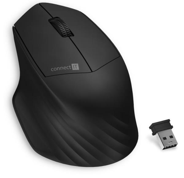 CONNECT IT Trojitá bezdrôtová myš SmartSwitch,  2.4 GHz a Bluetooth 5.0,  čierna