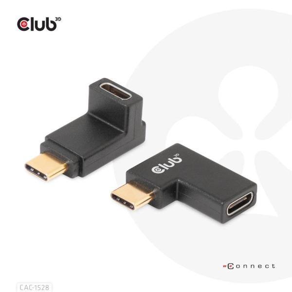 Club3D set adapterů USB-C Gen2 angled adapter set of 2,  4K120Hz,  240W,  (M/ F)6