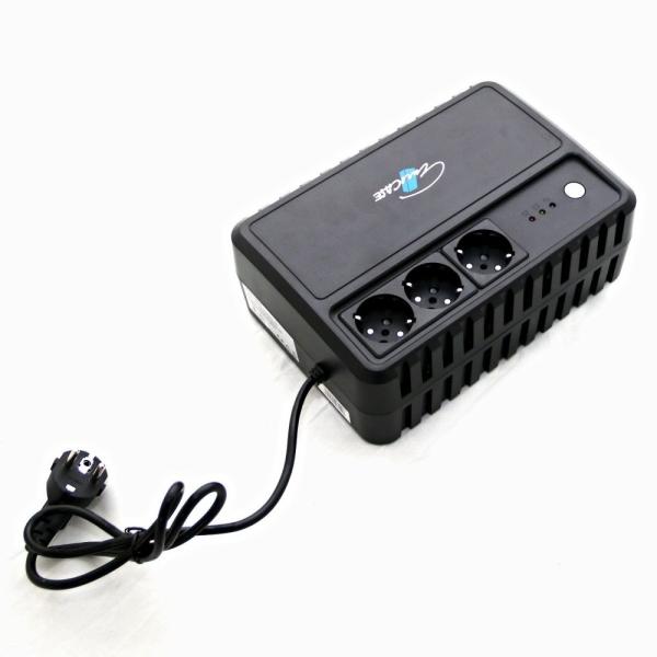 EUROCASE UPS EA200PRO+ 600VA s čistou sínusovou vlnou (3x zásuvka)2