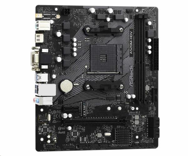 BAZAR ASRock MB Sc AM4 A520M-HDV, AMD A520M, 2xDDR4, HDMI, DVI - repair (bez příslušenství)2