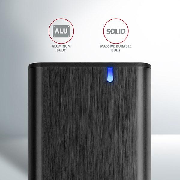AXAGON EEM2-SBC,  USB-C 3.2 Gen 2 - M.2 SATA SSD kovový box RAW,  bez skrutiek2