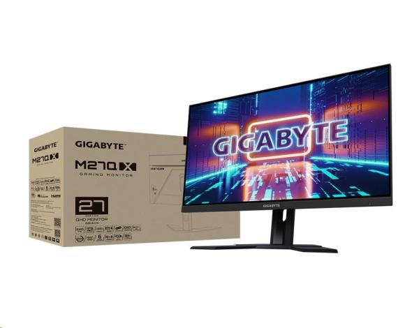 GIGABYTE LCD - 27" Gaming monitor M27Q X,  2560x1440,  244Hz,  1000:1,  350cd/ m2,  1ms,  2xHDMI 2.0,  2xUSB3.0,  1xUSB-C,  IPS