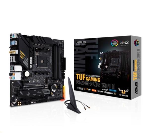 ASUS MB Sc AM4 TUF GAMING B550M-PLUS WIFI II,  AMD B550,  4xDDR4,  1xDP,  1xHDMI,  WI-FI,  mATX