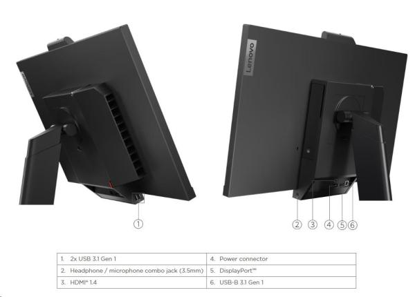 LENOVO LCD TIO 27 - 27", IPS, mat, 16:9, 2560x1440, 178/ 178, 4/ 6/ 14ms, 350cd/ m2, 1000:1, HDMI, DP, USB, VESA, Pivot, cam, repro5