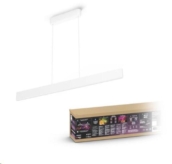 PHILIPS Ensis Svítidlo závěsné,  Hue White and color ambiance,  230V,  2x39W integr.LED,  Bílá