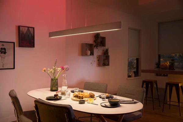 PHILIPS Ensis Svítidlo závěsné,  Hue White and color ambiance,  230V,  2x39W integr.LED,  Bílá2