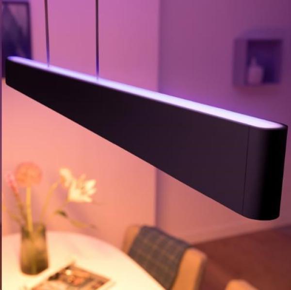 PHILIPS Ensis Svítidlo závěsné,  Hue White and color ambiance,  24V,  2x39W integr.LED,  Černá0