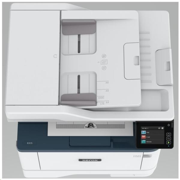 Xerox B305V_DNI B&W laser. MFZ,  A4,  512 MB,  DUPLEX,  ADF,  38 strán za minútu,  Ethernet/ Wifi/ USB,  Apple AirPrint5