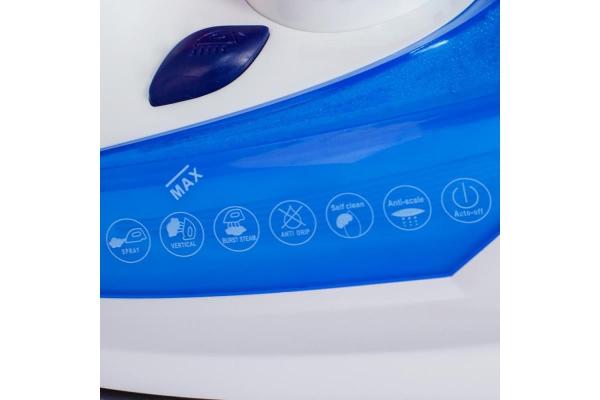 Orava ZE-301 napařovací žehlička, 2600 W, Anti-Drip, Anti-Calc, Self-Clean, 320 ml, bílá / modrá6