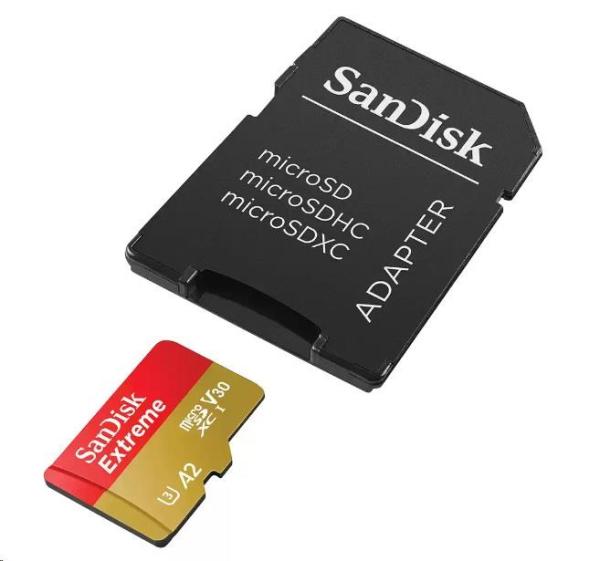 SanDisk micro SDXC karta 1TB Extreme (190 MB/ s Class 10,  UHS-I U3 V30) + adaptér1