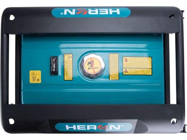 HERON 8896413 elektrocentrála benzínová 13HP/ 5, 5kW,  pro svařování,  podvozek4