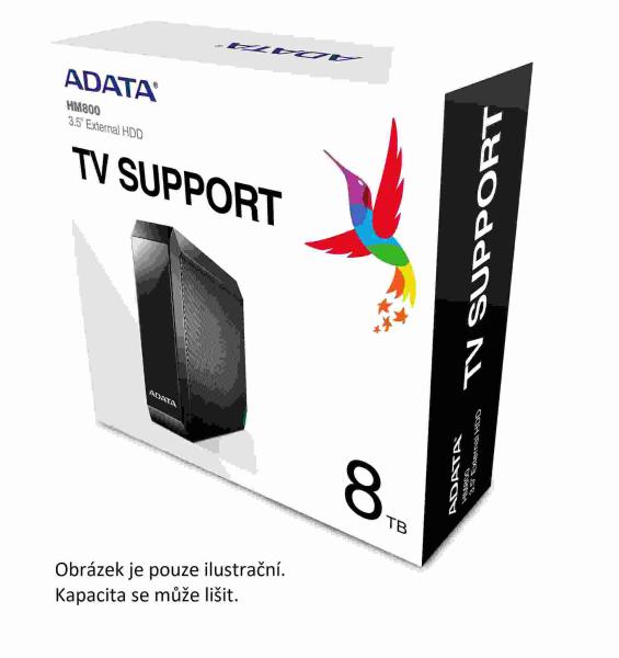 Externý pevný disk ADATA 6 TB 3.5" USB 3.2 HM800,  podpora TV,  šifrovanie AES,  čierna4