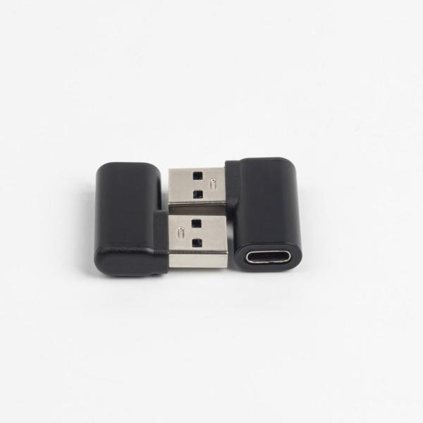 PremiumCord USB-C na USB3.0 typ A (F/ M),  90° zakrivený2