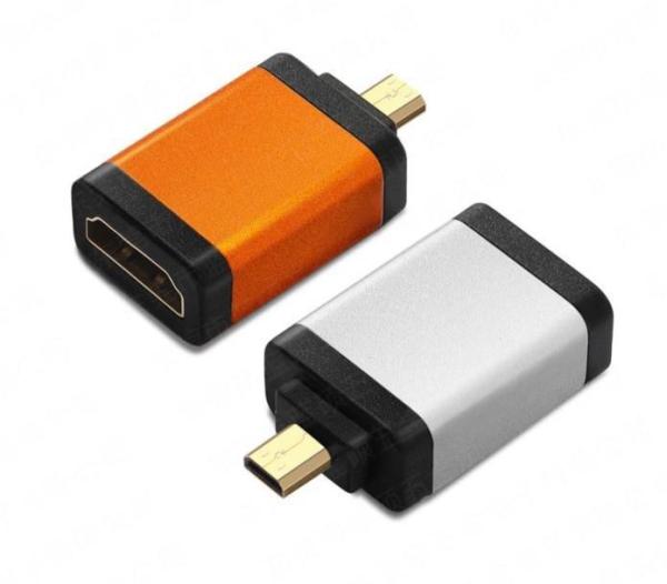 Adaptér PremiumCord HDMI A - micro HDMI D (F/M), oranžový