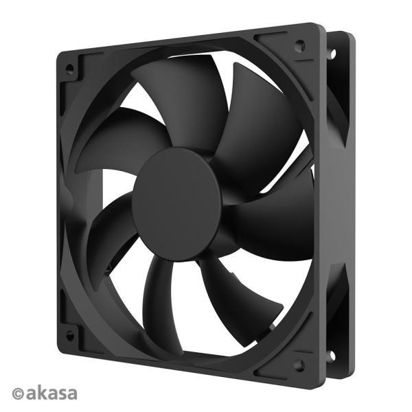 Ventilátor AKASA Smart Black,  12cm ventilátor,  HD ložisko