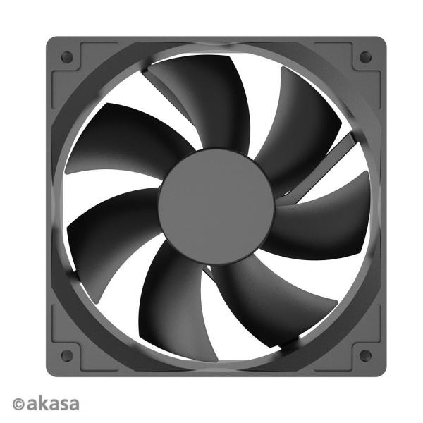 Ventilátor AKASA Smart Black,  12cm ventilátor,  HD ložisko3