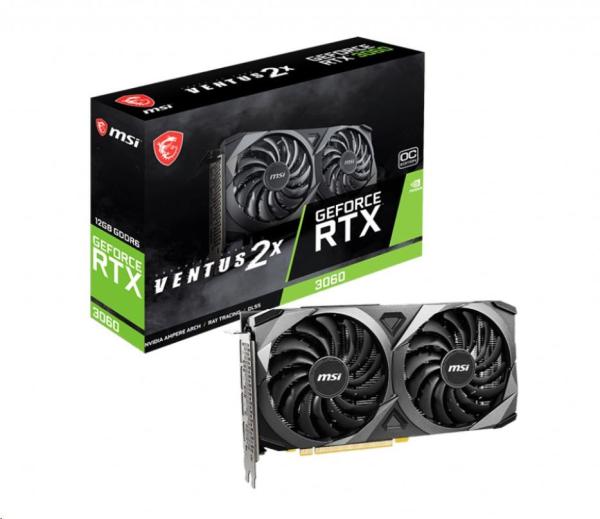 MSI VGA NVIDIA GeForce RTX 3060 VENTUS 2X 12G OC,  RTX 3060,  12GB GDDR6,  3xDP,  1xHDMI