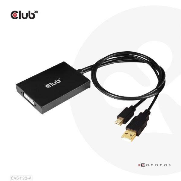 Club3D adaptér Mini DP na Dual Link DVI,  verzia HDCP OFF pre Apple Cinema Displeje Aktívny adaptér5