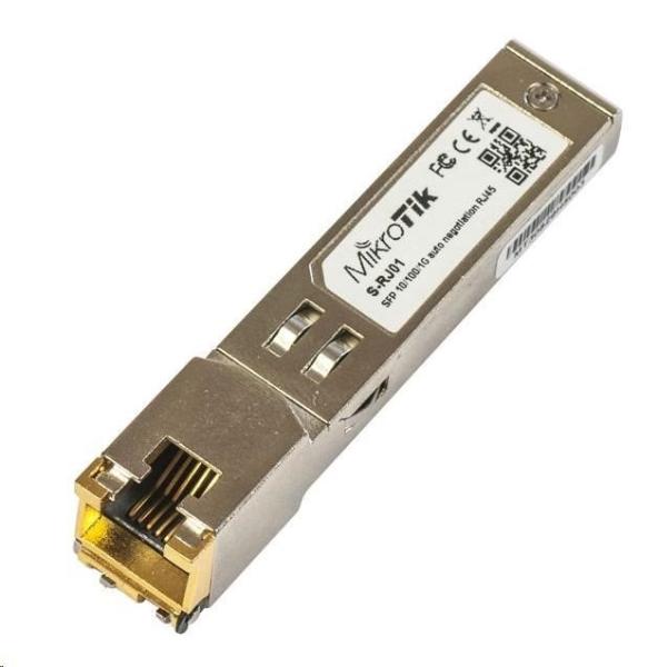 MikroTik SFP na Metallic 10/ 100/ 1000M,  RJ-45,  do 100 m