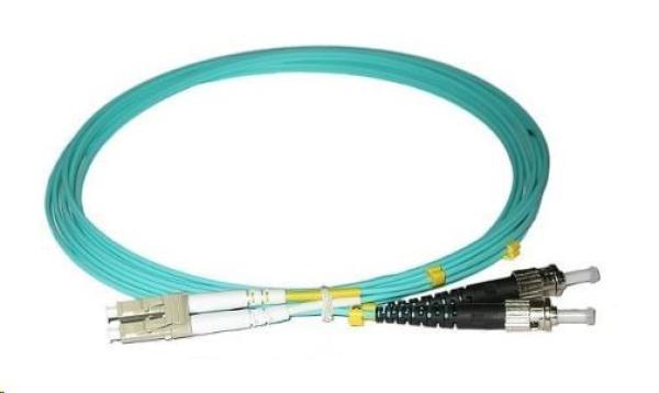Duplexní patch kabel MM 50/ 125,  OM3,  LC-ST,  LS0H,  1m