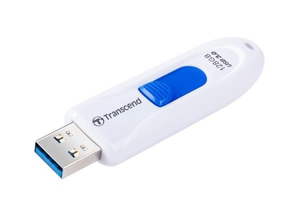 TRANSCEND Flash disk 128 GB JetFlash®790,  USB 3.1 (R:90/ W:40 MB/ s) biela/ modrá1