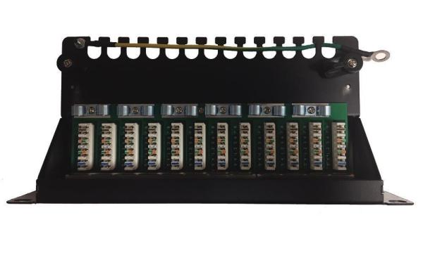 10" Patch panel XtendLan 12port,  STP,  Cat6,  krone,  černý3
