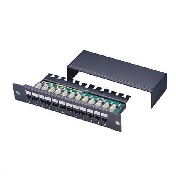 10" Patch panel XtendLan 12port,  STP,  Cat5E,  krone,  černý