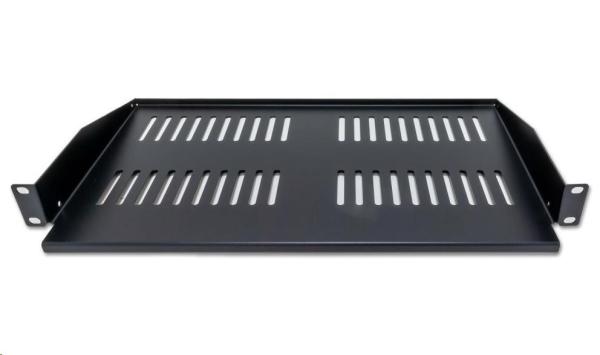 XtendLan 19" předsunutá police s perforací 1U/ 280mm,  nosnost 25kg,  černá1