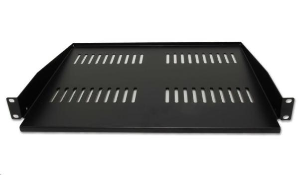 XtendLan 19" předsunutá police s perforací 1U/ 400mm,  nosnost 25kg,  černá1