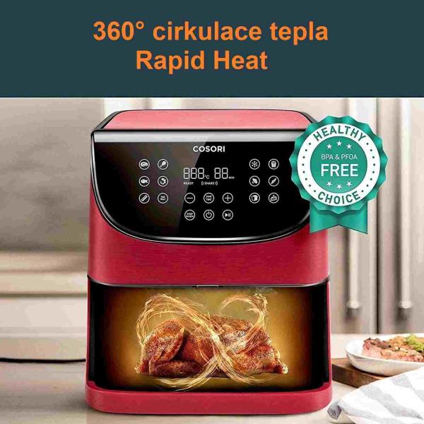 BAZAR - Cosori CP158-AF PREMIUM – horkovzdušná digitální fritéza, red - Poškozený obal (Komplet)2