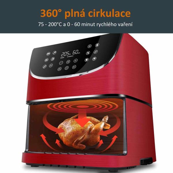 BAZAR - Cosori CP158-AF PREMIUM – horkovzdušná digitální fritéza, red - Poškozený obal (Komplet)6