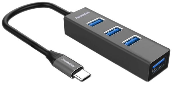 PREMIUMCORD 5G SuperSpeed USB Hub typ C na 4x USB 3.2 Gen 1