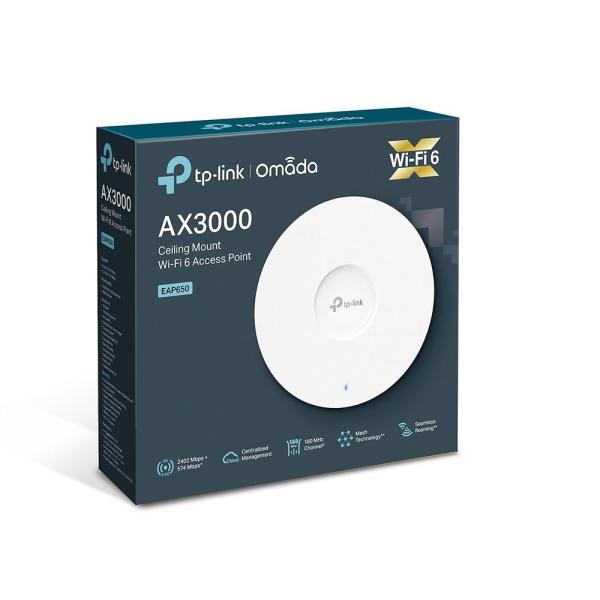 TP-Link EAP653 OMADA WiFi6 AP (AX3000, 2, 4GHz/ 5GHz, 1xGbELAN, 1xPoE-in)8