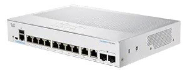 Cisco switch CBS350-8T-E-2G-UK (8xGbE, 2xGbE/ SFP combo, fanless) - REFRESH